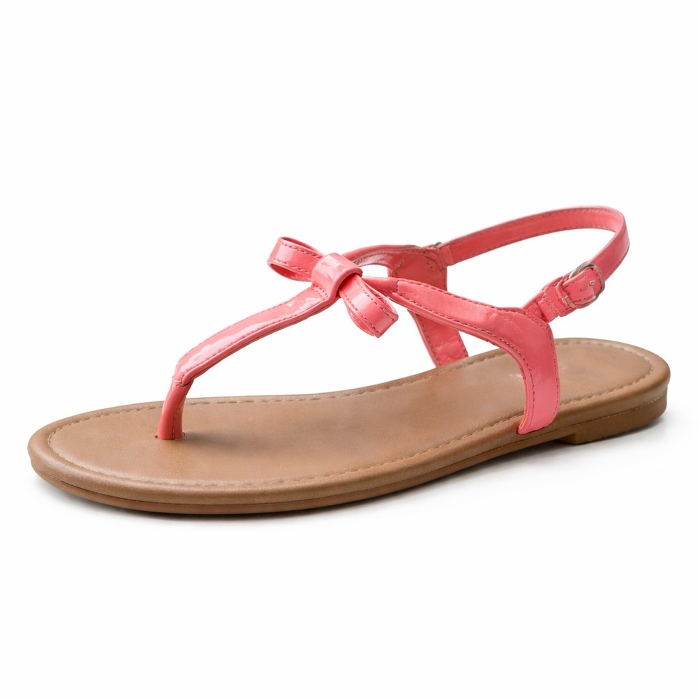 SMARTFIT pink neon sandals with bow